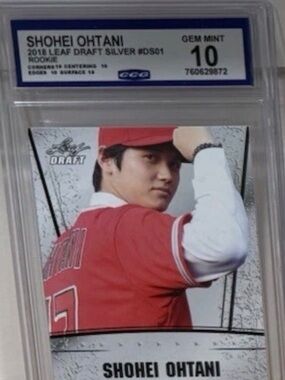 Shohei Ohtani Rookie (LEAF DRAFT) Gem Mint!  Rare Investment Card